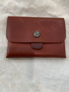 PLG Euro wallet in Chestnut Classic Brown Leather Snap Wallet